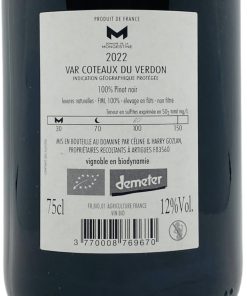 Alternative view of La Mongestine – Pinot noir